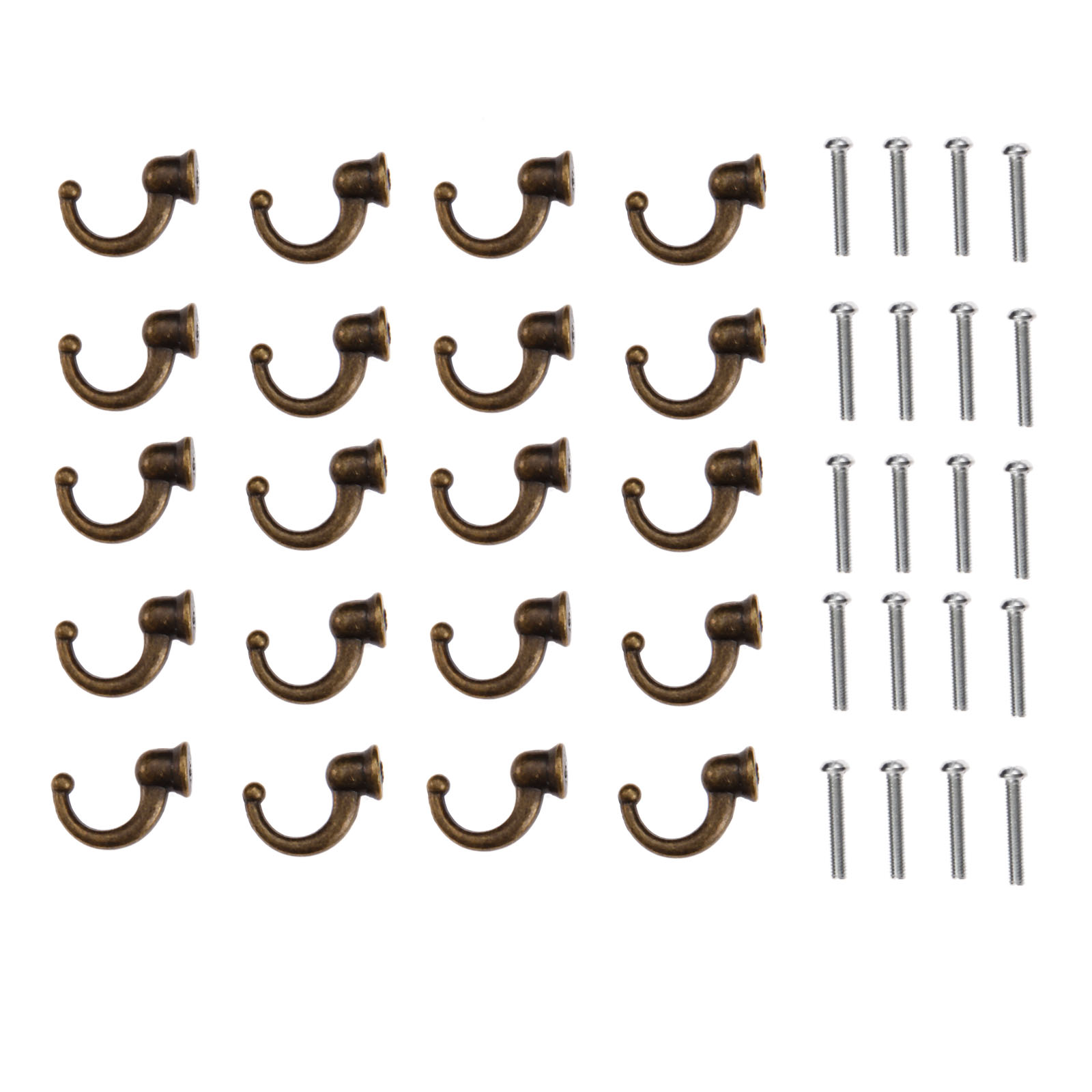 Furniture Hardware Screws - 20pcs 29*20*12mm Antique Bronze Wall Hooks