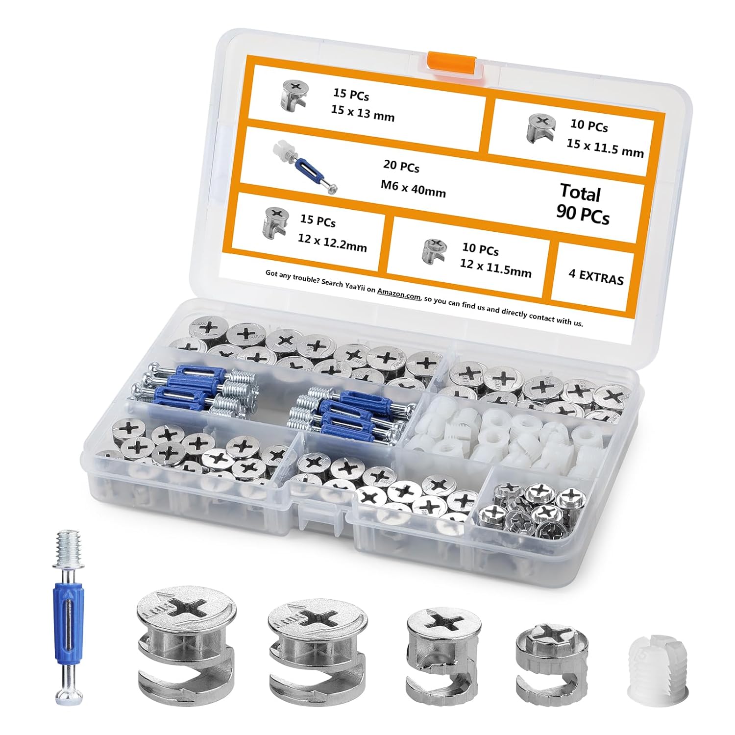 90 Pcs Furniture Cam Locks wit - Furniture Hardware Images recension och pris