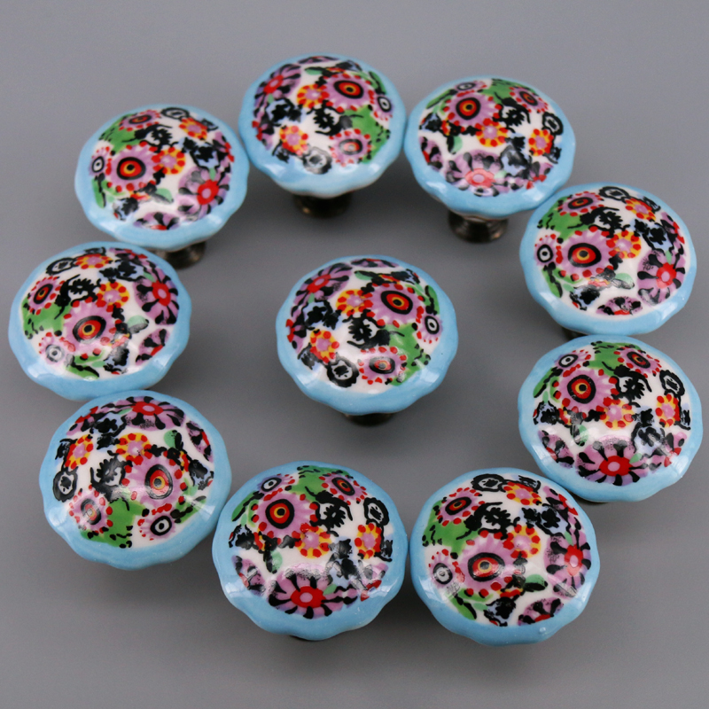 10PCS Colored Ceramic Knobs Un - Unique Furniture Hardware Pulls recension och pris