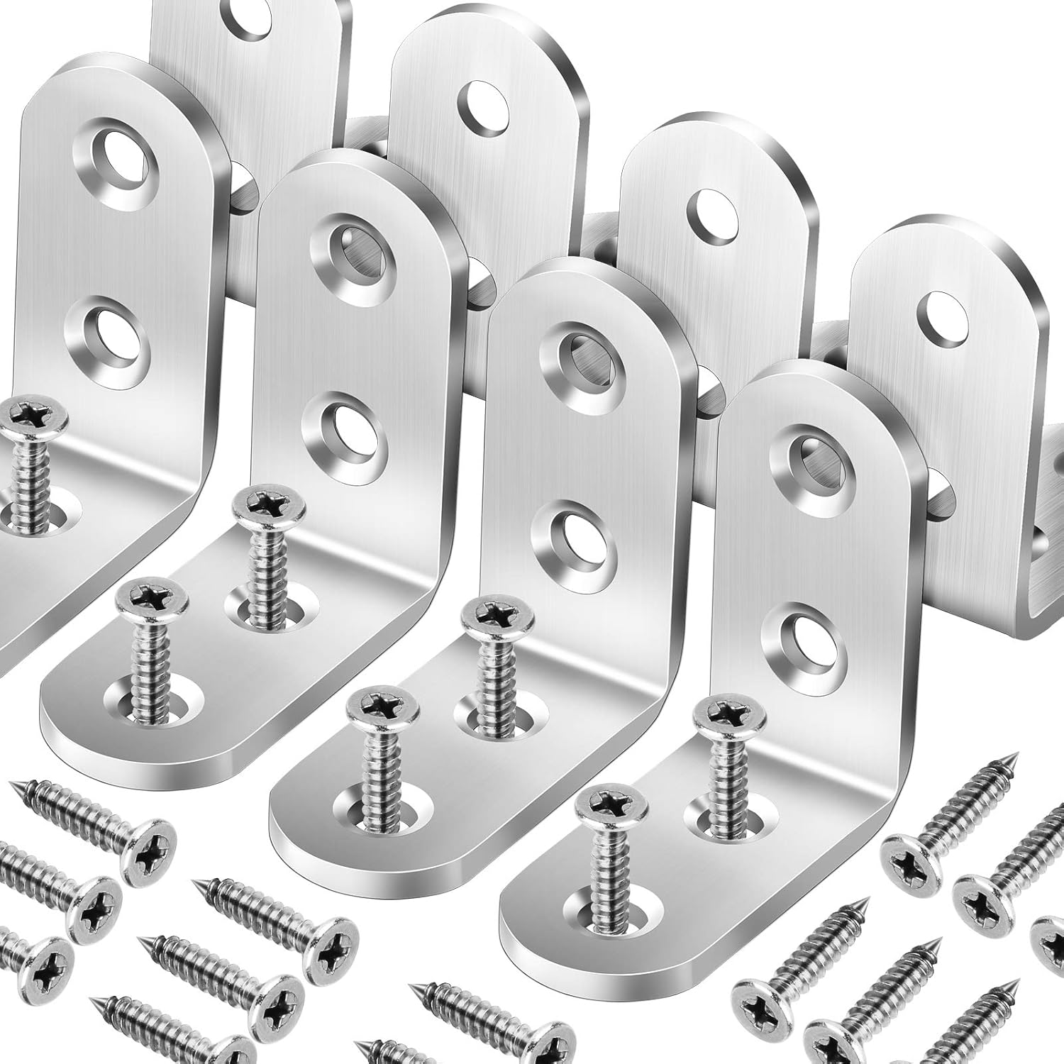 1/20pc Right Angle Bracket wit - Furniture Hardware Screws recension och pris