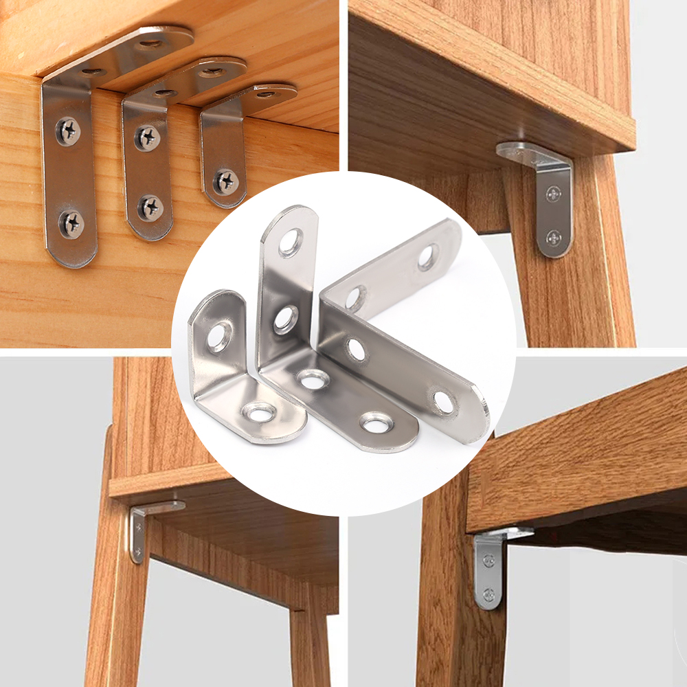 1/20pc Right Angle Bracket wit - Furniture Hardware Screws recension och pris
