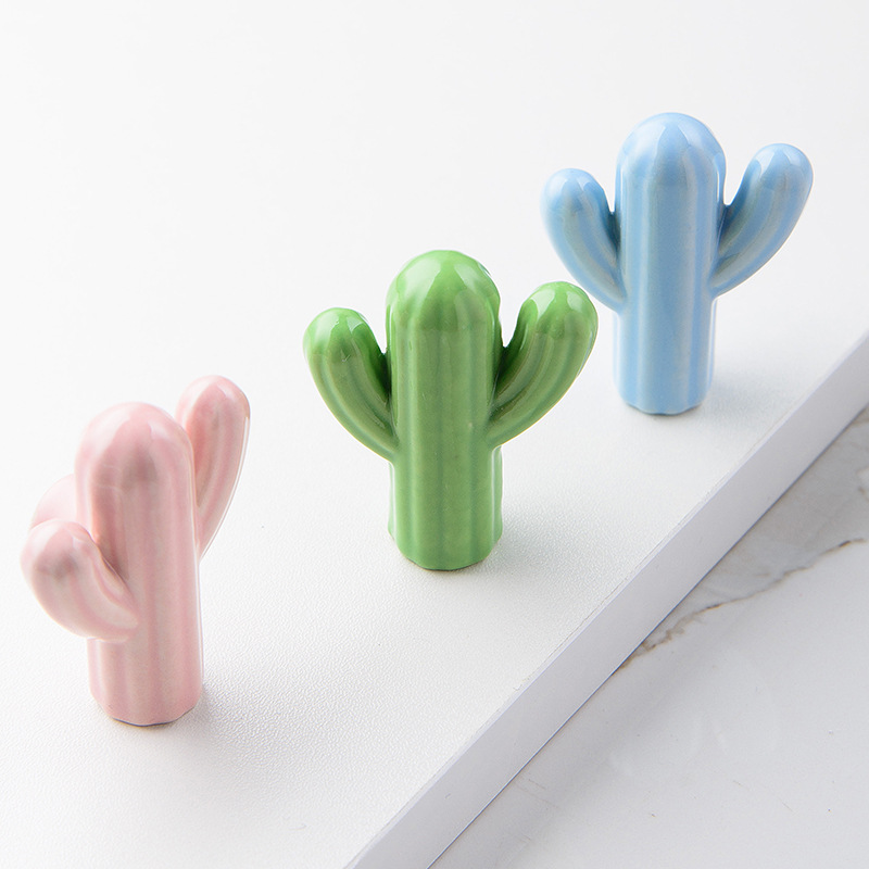 1/4pcs Colorful Ceramic Cactus - Unique Furniture Hardware Pulls recension och pris