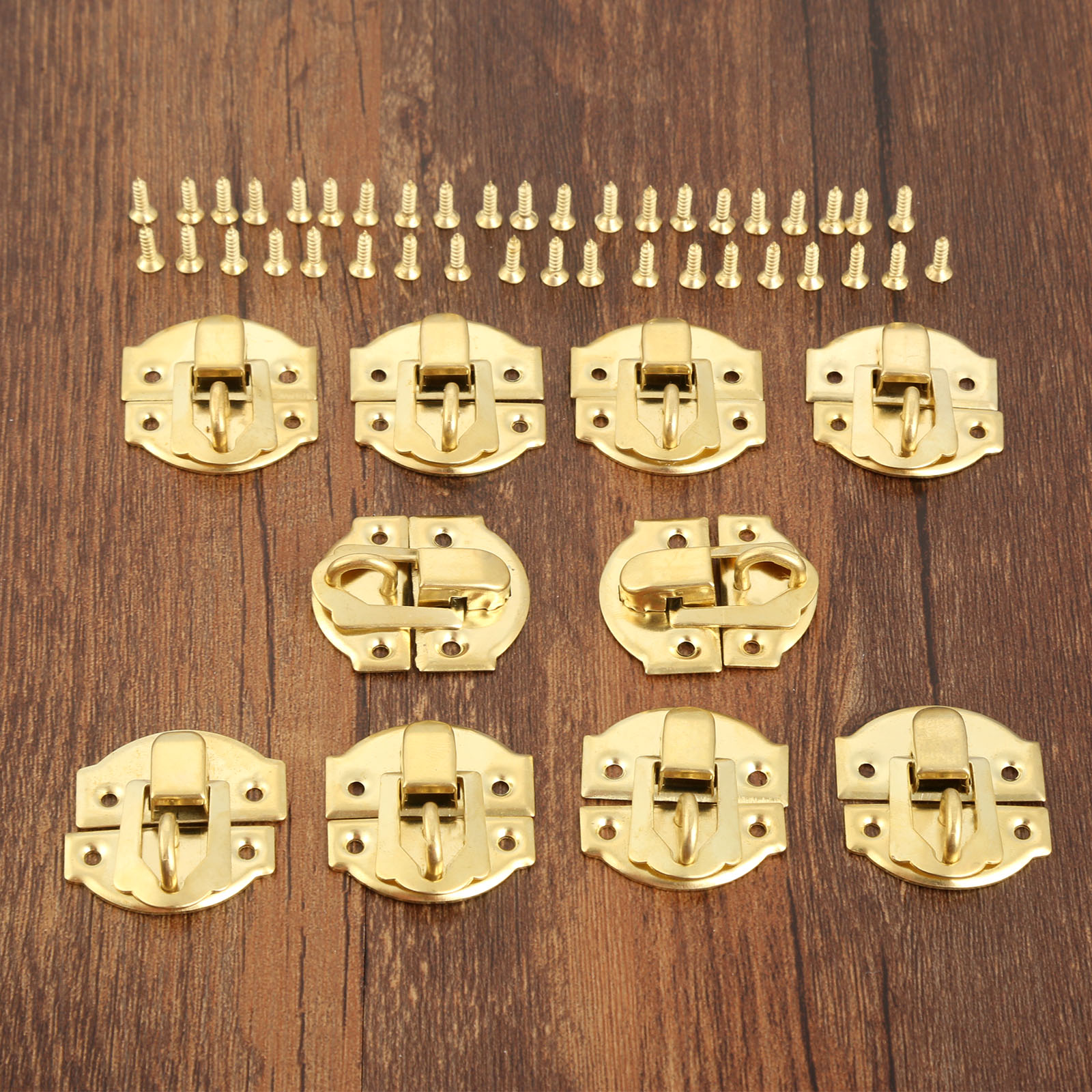 10pcs Golden Box Latch Clasps  - Furniture Hardware Screws recension och pris