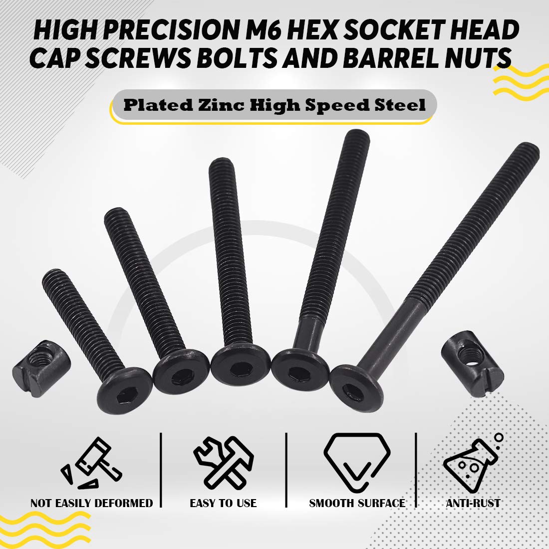 M6 Hex Socket Head Screws Bolt - Furniture Hardware Images recension och pris